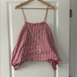 Leith Red and White Striped Camisole